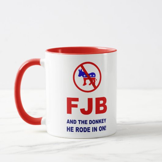 Mug FJB et l'âne sur lequel il est entré ! (Gauche)