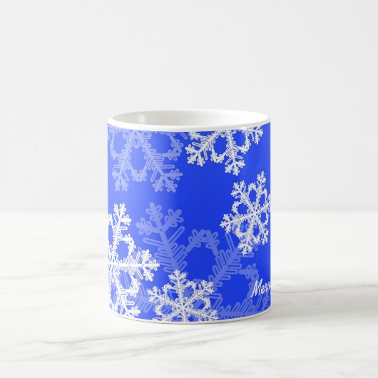 Mug Flacon de Noël bleu foncé et blanc (Centre)