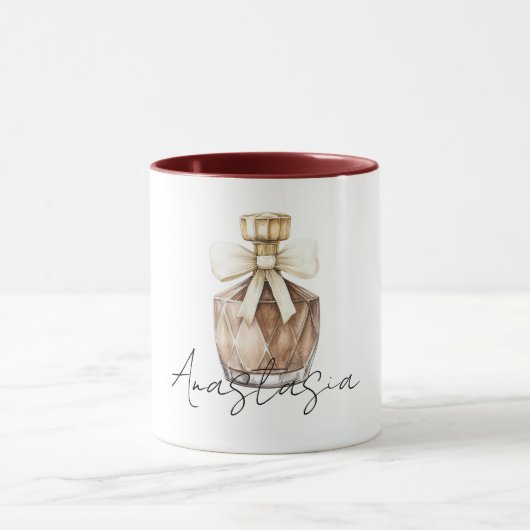 Mug Flacon de parfum bronze crème en arc (Centre)