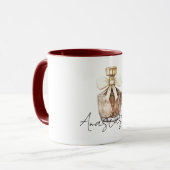Mug Flacon de parfum bronze crème en arc (Devant gauche)