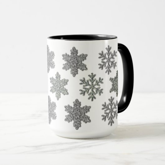 Mug Flacons de neige en argent glacé en cristal congel (Devant droit)
