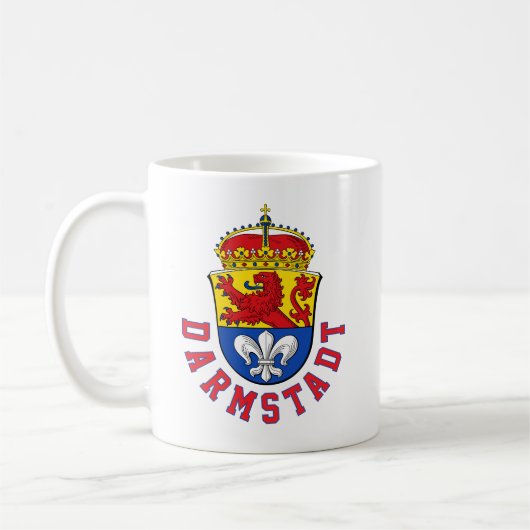 Mug Flag of Darmstadt, Germany (Gauche)