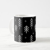 Mug Flakes noir et blanc moderne Motif Café M (Devant gauche)