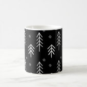 Mug Flakes noir et blanc moderne Motif Café M (Centre)