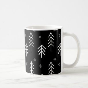 Mug Flakes noir et blanc moderne Motif Café M