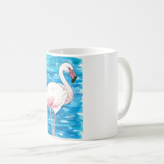 Mug flamant rose (Devant droit)