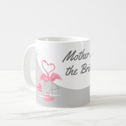 Mug Flamant rose Amour Grande Lune Mère de l'Épouse mu (Devant gauche)