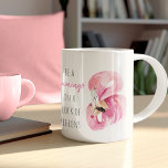 Mug Flamant rose Aquarelle Exotique Rose Moderne Avec<br><div class="desc">Flamant rose Aquarelle Exotique Rose Moderne Avec Citation</div>