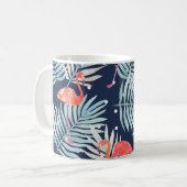 Mug Flamant rose Aquarelle : Pink Tropical Elegance. (Devant gauche)
