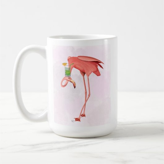 Mug Flamant rose avec Cocktail (Gauche)