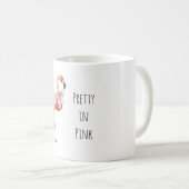Mug Flamant rose avec noeud rose (Devant droit)