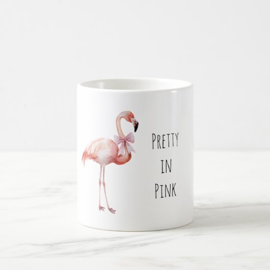 Mug Flamant rose avec noeud rose (Centre)