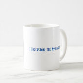 Mug Flamant rose bleu avec muqueuse Pearls (Devant droit)