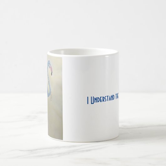 Mug Flamant rose bleu avec muqueuse Pearls (Centre)