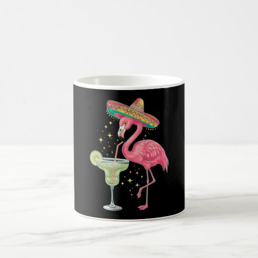 Mug Flamant rose Boire Margarita Funny Poncho mexicain (Centre)