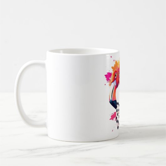 Mug Flamant rose Bow Cravate Tee - cadeau homme unique (Gauche)