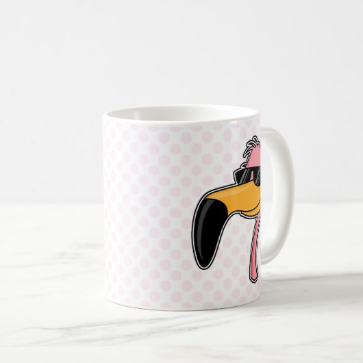 Mug Flamant rose d'amortisseur (Devant droit)