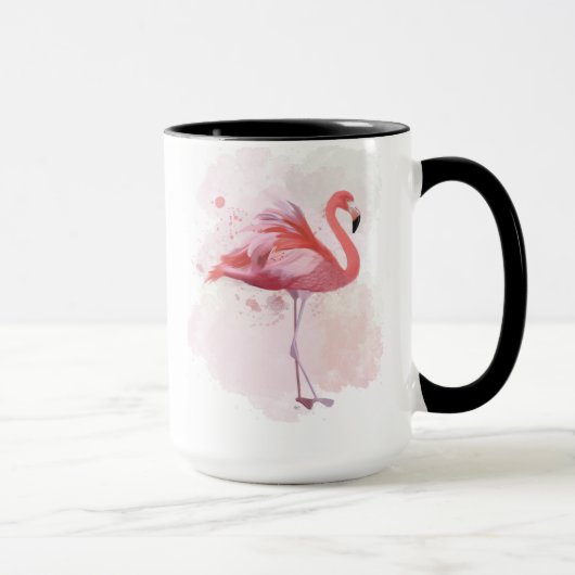 Mug Flamant rose de bouffée (Droite)