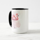 Mug Flamant rose de bouffée (Devant gauche)