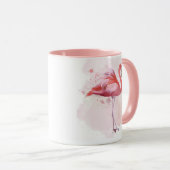 Mug Flamant rose de bouffée (Devant droit)