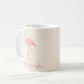 Mug Flamant rose de levage et flamingle - Beige doux T (Devant gauche)