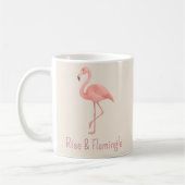 Mug Flamant rose de levage et flamingle - Beige doux T (Gauche)