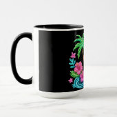 Mug Flamant rose de néon tropical (Gauche)