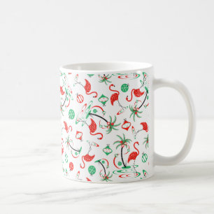 Mug Flamant rose de Noël rouge Multi-mug