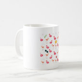 Mug flamant rose de plage d'été bleu (Devant gauche)