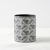 MUG FLAMANT ROSE DE ROCKER GOTH PUNK, HAULEURS, CHEVEU (Centre)