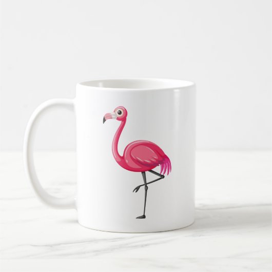 Mug Flamant Rose de Style Cartoon (Gauche)