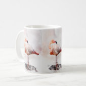 Mug Flamant Rose Debout en Impression d'Art à l'Aquare (Devant gauche)