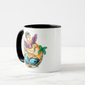 Mug Flamant rose d'été (Devant gauche)