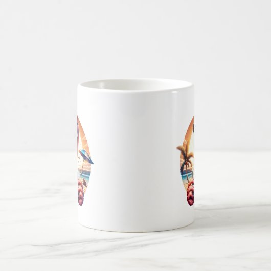 Mug Flamant rose d'été (Centre)