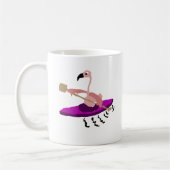 Mug Flamant rose drôle Kayaking (Gauche)