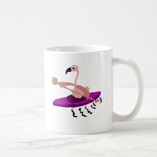 Mug Flamant rose drôle Kayaking (Droite)