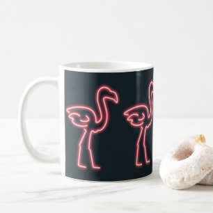 Mug Flamant rose en rose néon