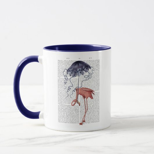 Mug Flamant rose et parasol (Gauche)