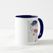 Mug Flamant rose et parasol (Devant droit)