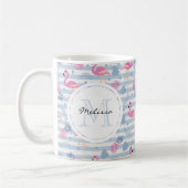 Mug Flamant Rose Fantaisie & Motif de Ananas (Gauche)