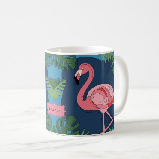 Mug Flamant rose Geo (Devant droit)