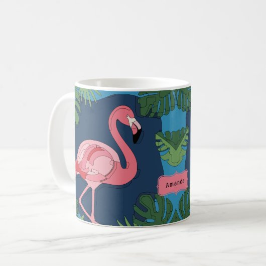 Mug Flamant rose Geo (Devant gauche)
