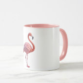 Mug Flamant rose géométrique (Devant droit)