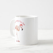 Mug Flamant rose ho pun aquarelle Noël (Devant gauche)
