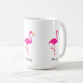 Mug Flamant rose mignon & calligraphie (Devant droit)