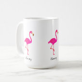 Mug Flamant rose mignon & calligraphie (Devant gauche)