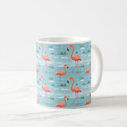 Mug Flamant rose Motif (Devant droit)