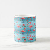 Mug Flamant rose Motif d'eau bleu (Centre)
