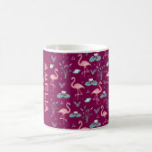 Mug Flamant rose motif rouge nom mignon (Centre)