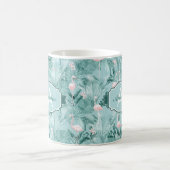 Mug Flamant rose Orchidée Tropical Motif Turquoise ID8 (Centre)